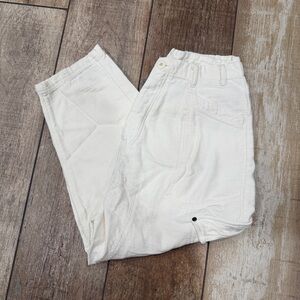 Free People | White Cargo Pants